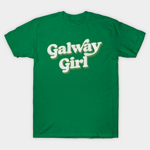 Galway Girl / Retro Style Typography Apparel T-Shirt by feck!